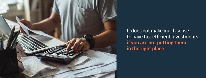 Man using a calculator to complete tax planning work